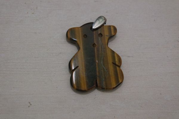 pendentif ours œil de tigre