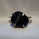 bracelet métal et onyx noir