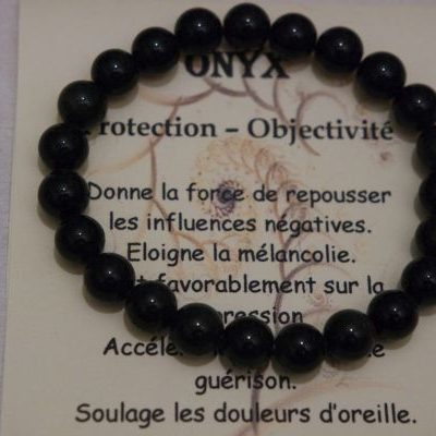 bracelet pour la protection onyx noir