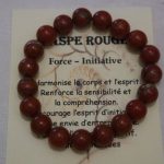 bracelet pour la force jaspe rouge