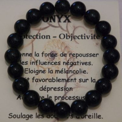 bracelet pour la protection onyx noir