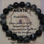 bracelet pour la protection agate noire