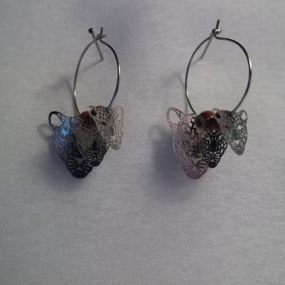 créoles panthères et perles de soleil