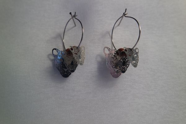 créoles panthères et perles de soleil