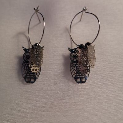 créoles hiboux et perles de nuit