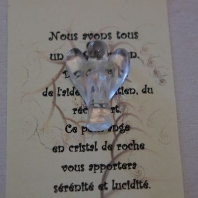 pendentif ange cristal de roche