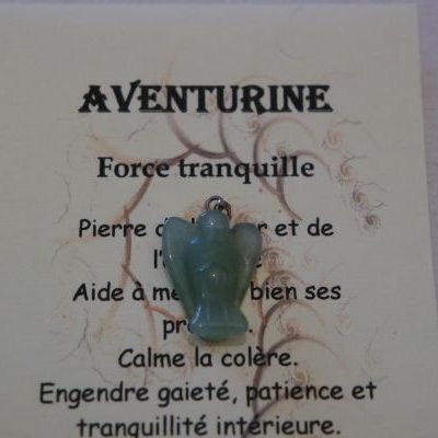 pendentif ange aventurine
