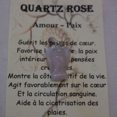pendentif ange gardien quartz rose