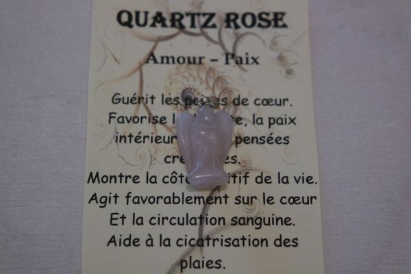 pendentif ange gardien quartz rose
