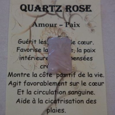 pendentif hibou quartz rose
