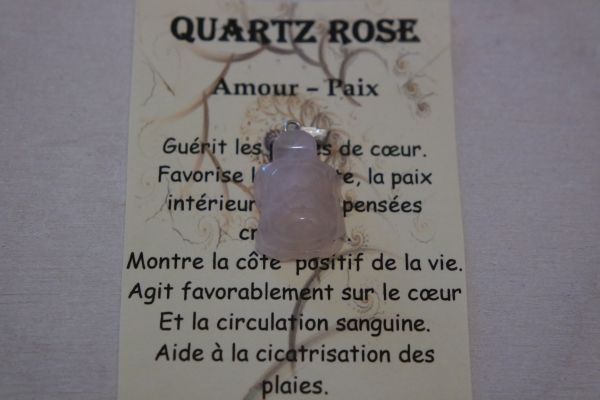 pendentif tortue quartz rose