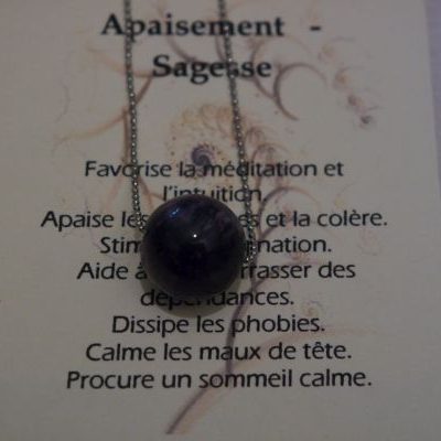 pendentif perle sérénité améthyste