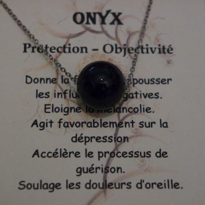 pendentif de protection onyx noir