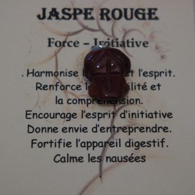 pendentif grenouille jaspe rouge