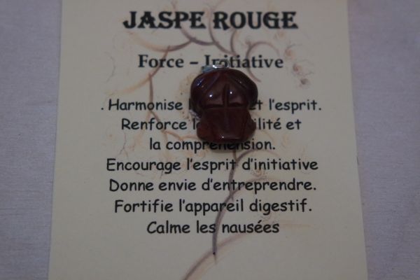 pendentif grenouille jaspe rouge