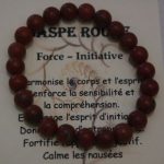 bracelet pour la force jaspe rouge