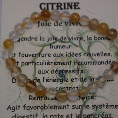 bracelet perles citrine