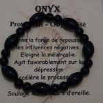 bracelet pour la protection onyx noir