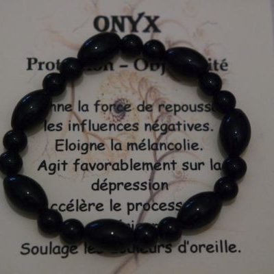 bracelet pour la protection onyx noir