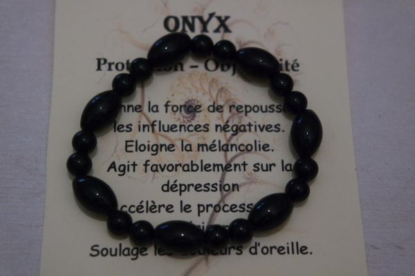 bracelet pour la protection onyx noir