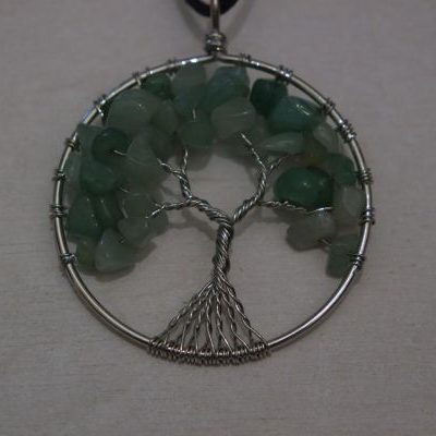 pendentif arbre de vie aventurine