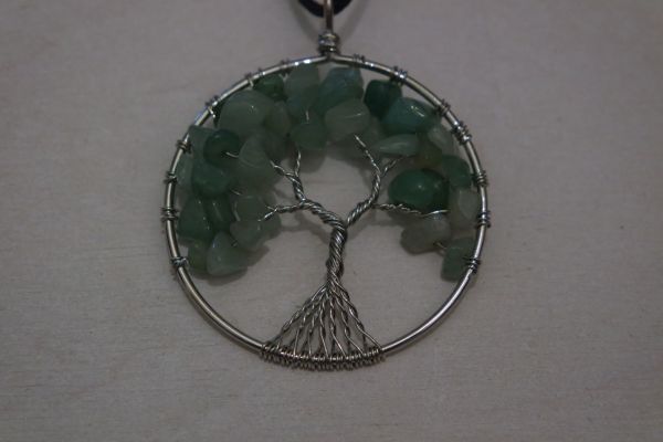 pendentif arbre de vie aventurine
