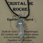 pendentif biterminé cristal de roche