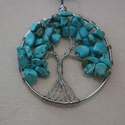 pendentif arbre de vie howlite