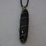 pendentif spirale onyx noir