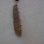 pendentif spirale agate grise
