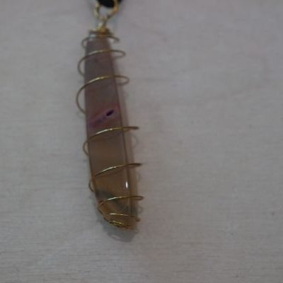 pendentif spirale agate grise