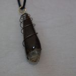 pendentif spirale agate brune