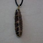 pendentif spirale agate brune