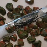 pendentif unakite d&rsquo;Afrique du Sud