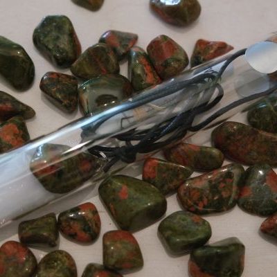 pendentif unakite d&rsquo;Afrique du Sud