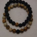 bracelets pour couple jaspe paysage et lave