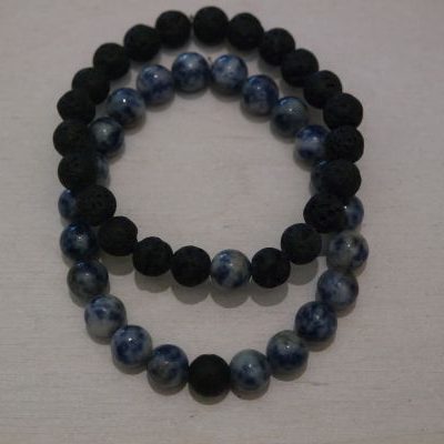 bracelets pour couple sodalite et lave