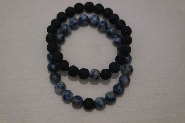 bracelets pour couple sodalite et lave