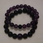 bracelets pour couple améthyste et lave