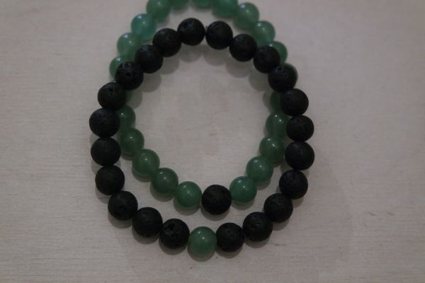 bracelets pour couple aventurine et lave