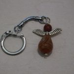 porte-clés ange en agate marron