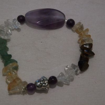 bracelet d&rsquo;harmonie améthyste et bouddha