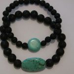 bracelets pour couple howlite turquoise et lave