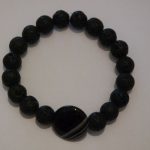 bracelets pour couple onyx noir et lave