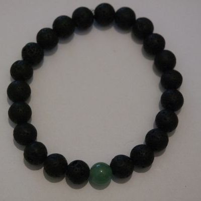 bracelet aromathérapie lave et aventurine