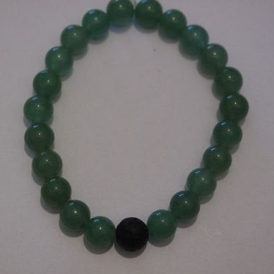 bracelet aromathérapie aventurine et lave