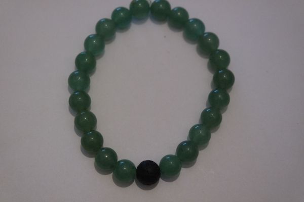 bracelets pour couple aventurine et lave – Image 2
