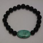bracelet aromathérapie lave et howlite turquoise