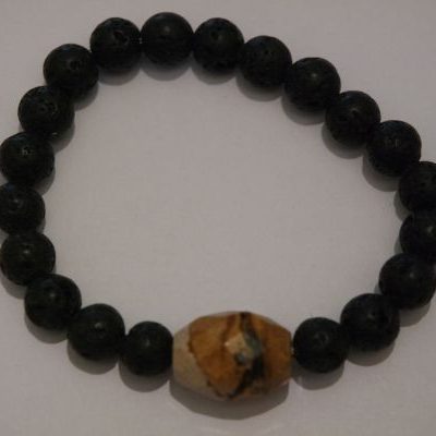 bracelet aromathérapie lave et jaspe paysage