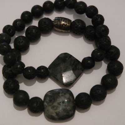 bracelets pour couple agate et lave